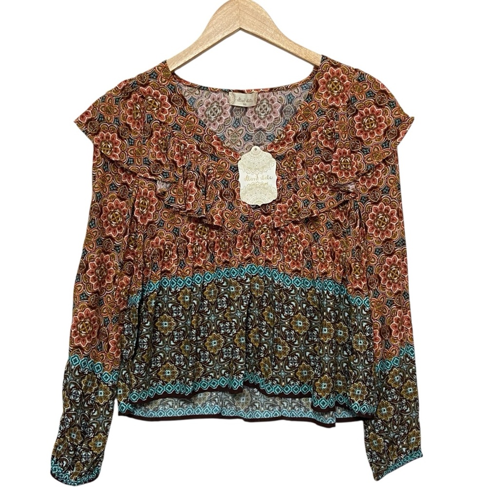 Altar'd State Multi Color Floral Boho Top - women’s XS - NWT
